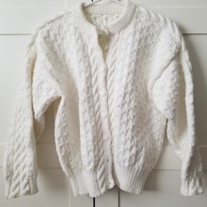 Hand knit wool cardigan